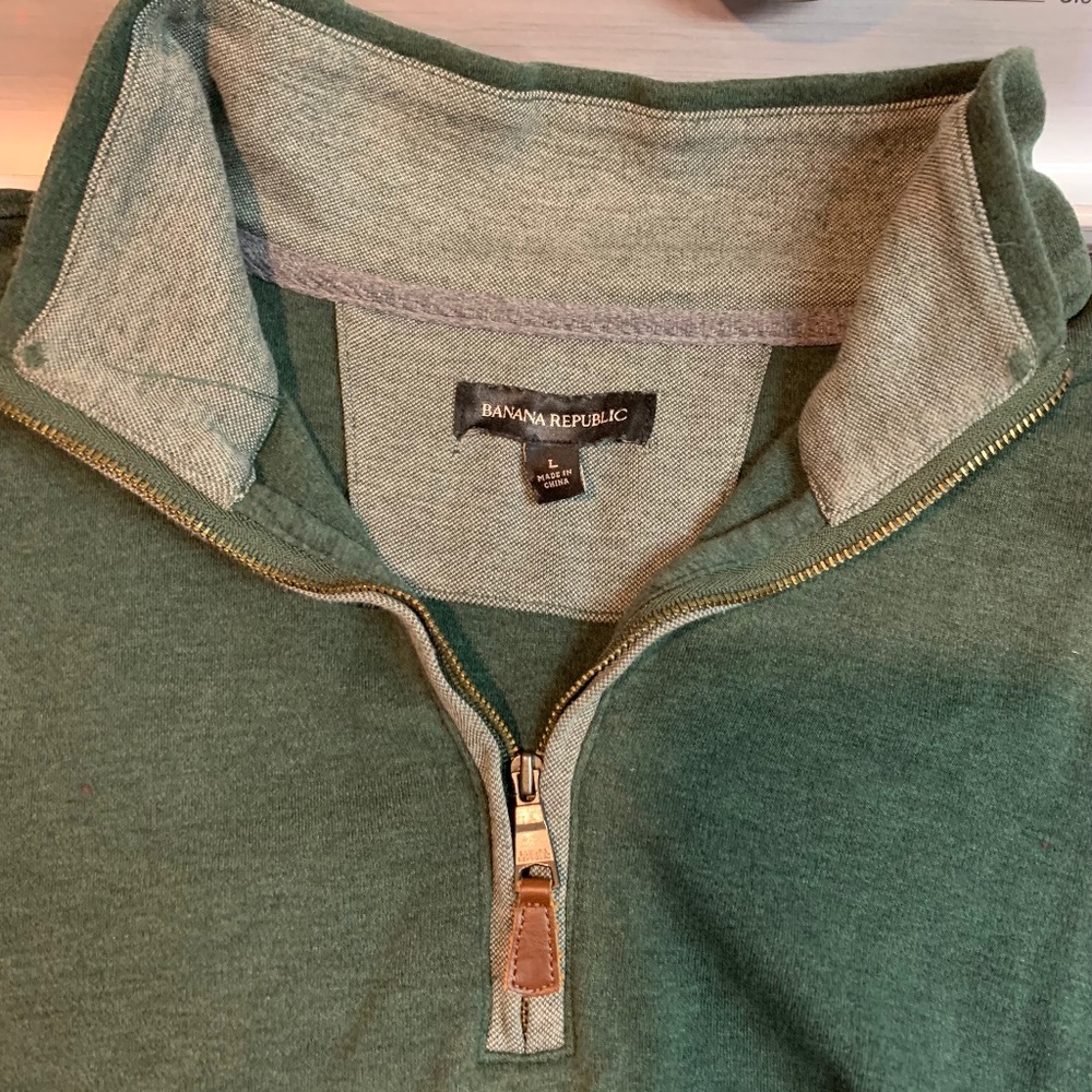 Banana Republic 1/4-Zip Sweatshirt. Men's Large